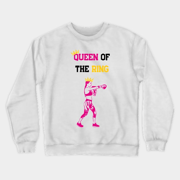 Queen of the boxing ring, light Crewneck Sweatshirt by CoffeeBeforeBoxing